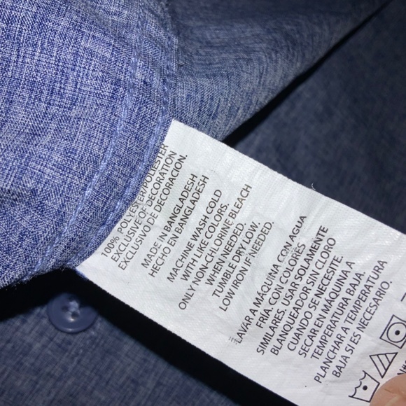 Guy Harvey Mens blue Short Sleeve Button Up Fishing Shirt sz L vented back - Picture 6 of 6